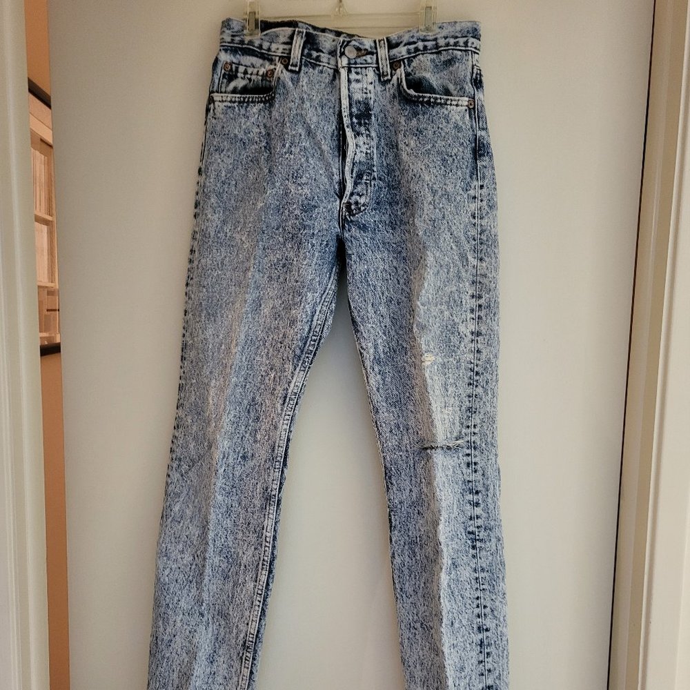 Vintage Levi's 501 Button Fly Blue Jeans Rare!